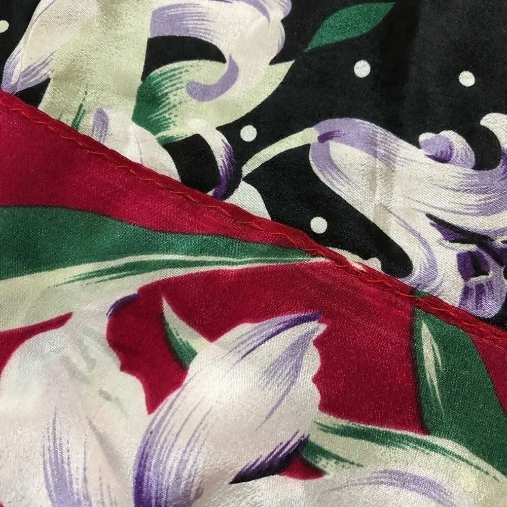 Floral silk square scarf